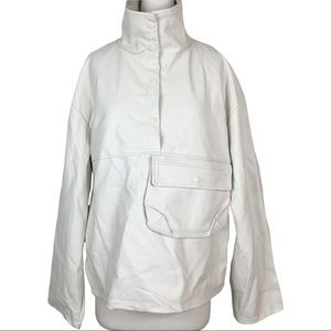 Frankie Shop Xenia Faux Leather Pullover Jacket Top